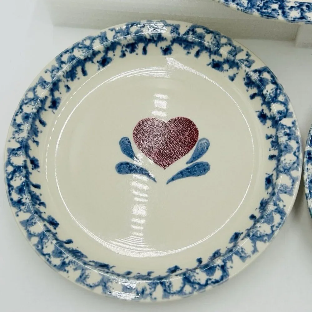 Culinary Arts Stoneware WELCOME HOME Dinner Plate and 2 Salad Plates Vintage